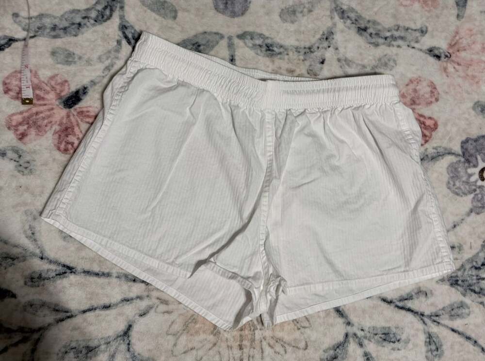 Brandy Melville White Drawstring Basic Lounge Shorts One Size
